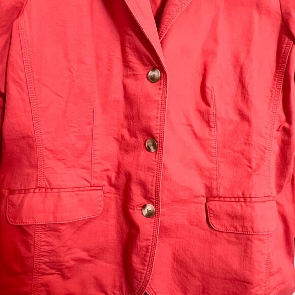 L.L. Bean Women's Cotton Canvas Stretch Blazer Twill Jacket Three Button Size XL - Picture 5 of 6